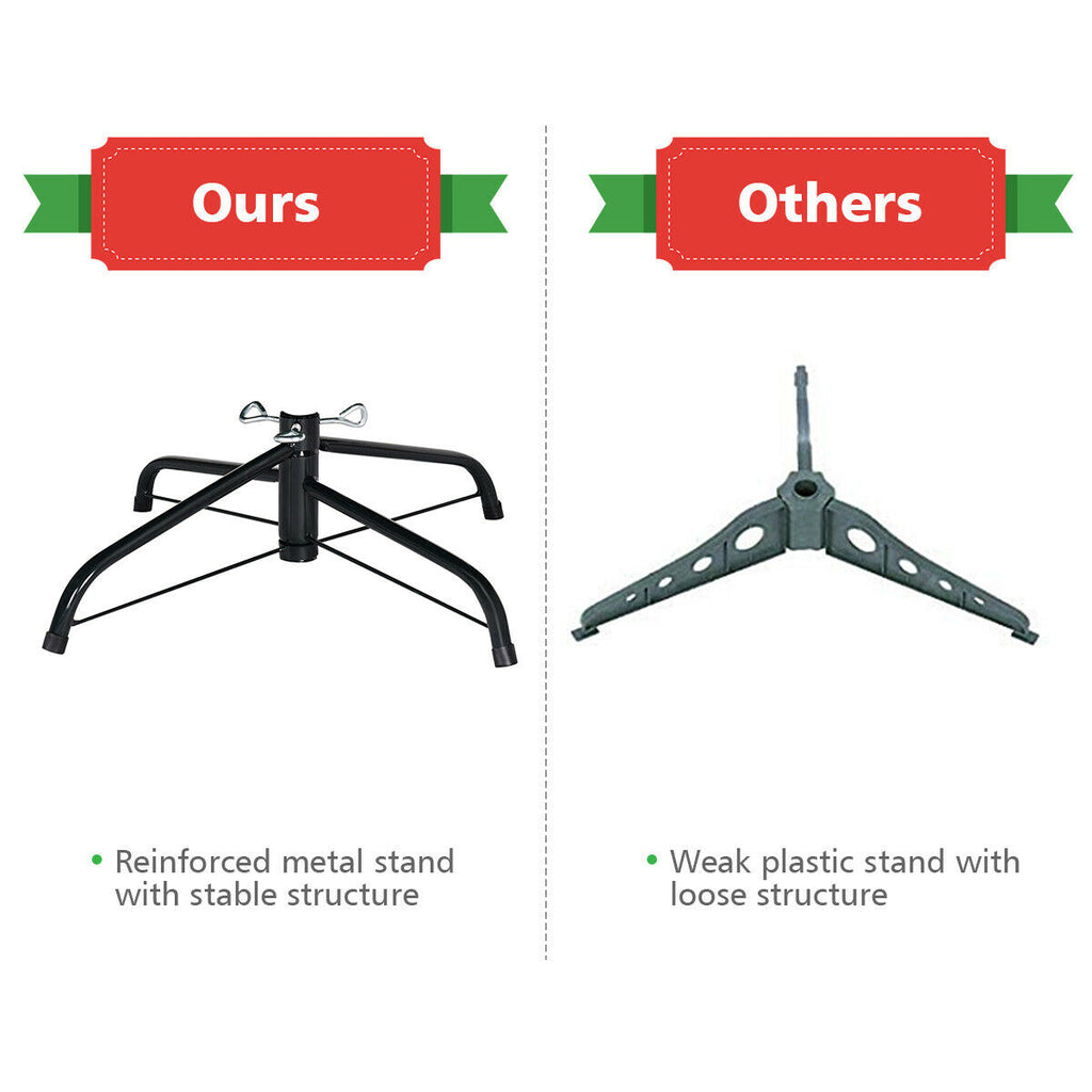 Artificial Christmas Tree 6 Feet with 1250 Branch Tips, Foldable Base