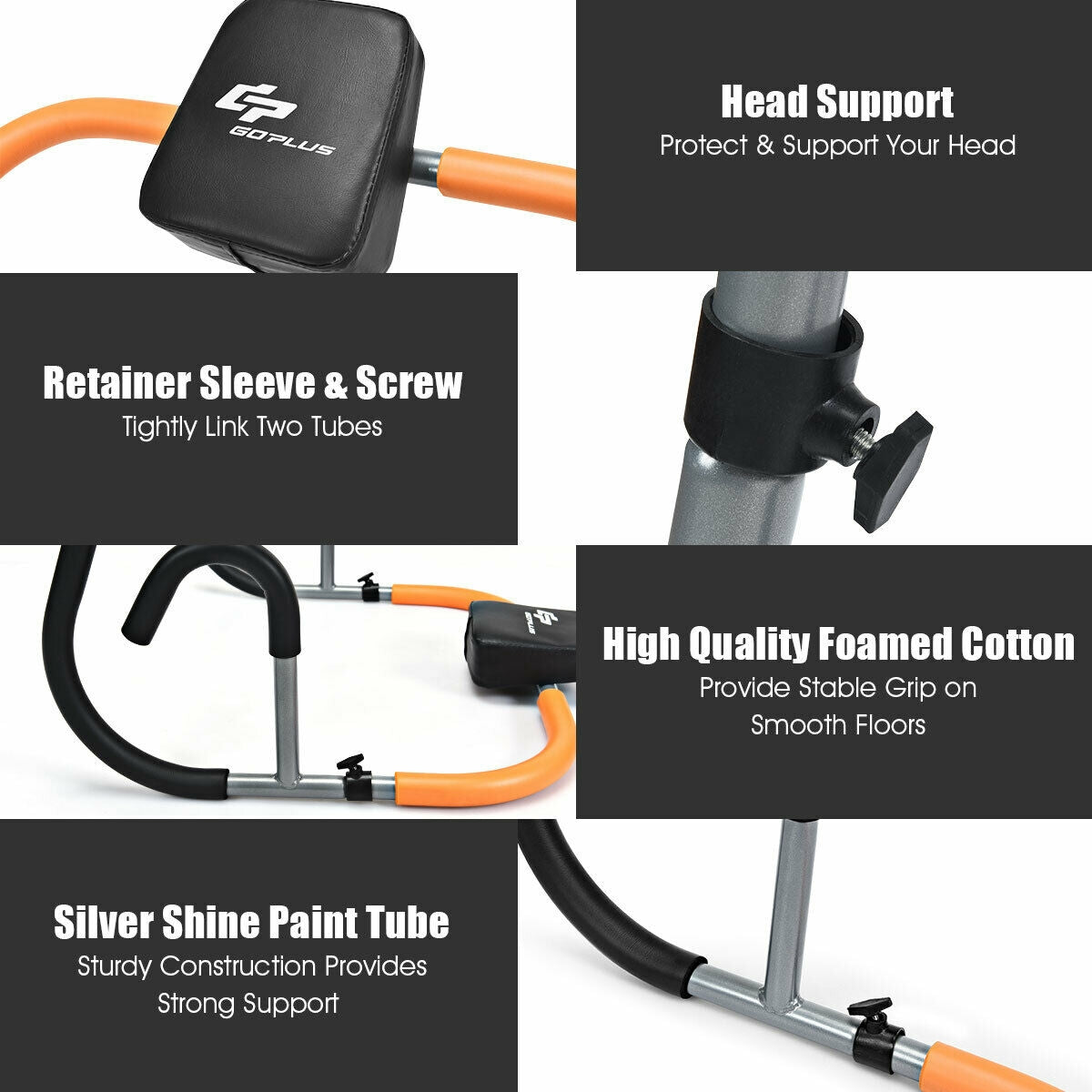 Portable Ab Exercise Cruncher for Home Gym - Durable Steel Body