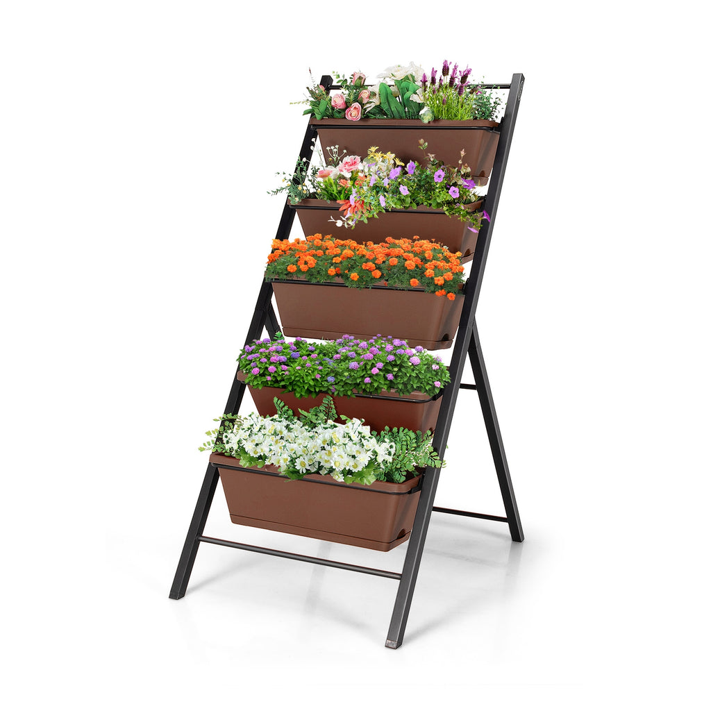 5-tier Vertical Garden Planter Box Elevated Raised Bed with 5