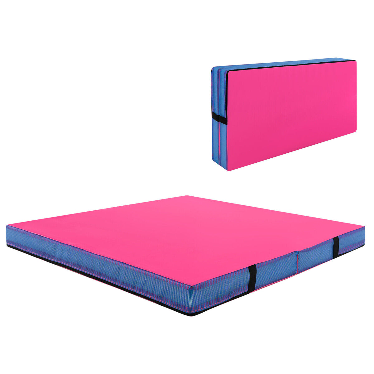 Purple 4ft x 4ft x 4in Bi-Folding Gym Mat with Handles & Cover