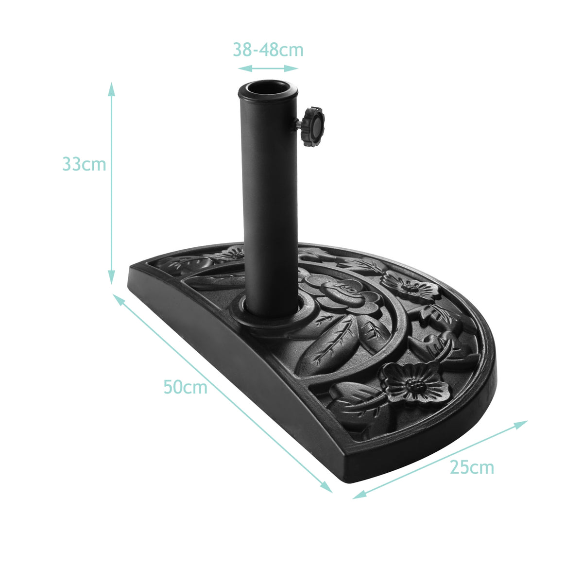 20 Inch Half-Round Patio Umbrella Base