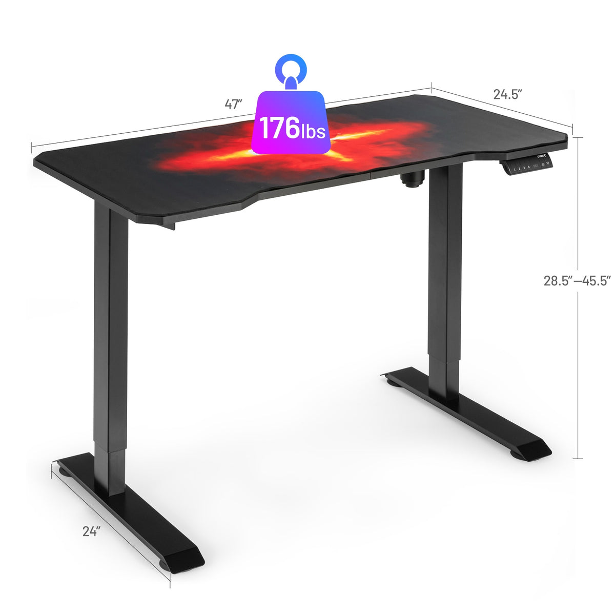 Electric Standing Gaming Desk – Height Adjustable with Memory Presets