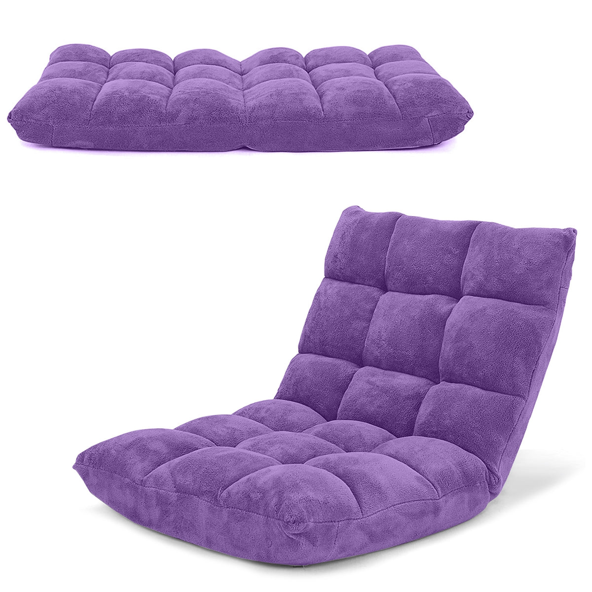 14-Position Adjustable Floor Chair, Purple