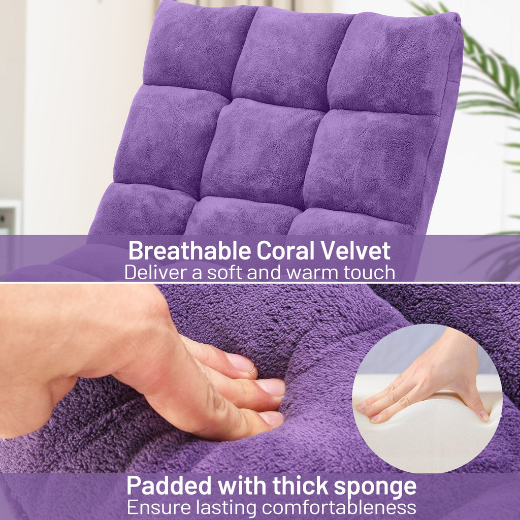 14-Position Adjustable Floor Chair, Purple