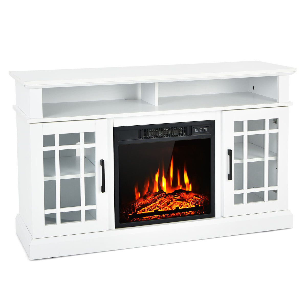 48-inch Fireplace TV Stand for 55-inch TVs, White