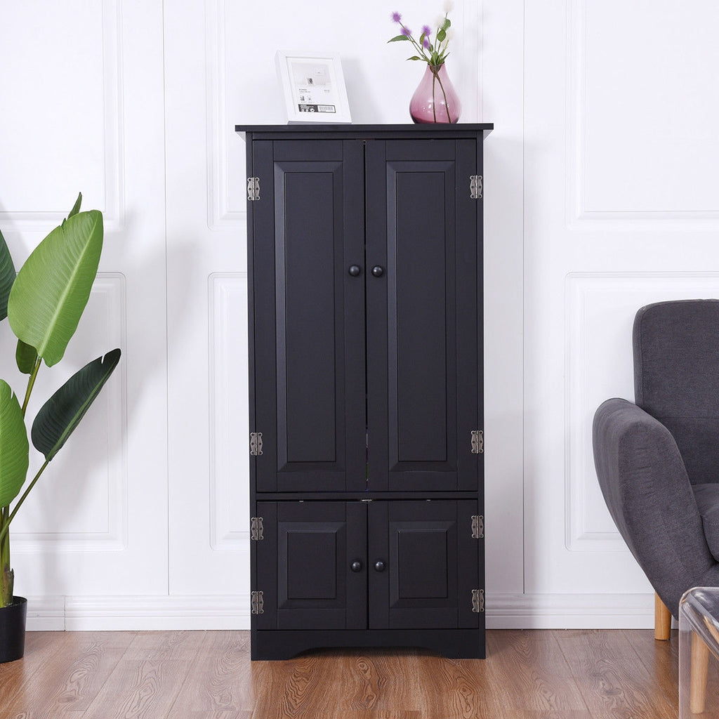 Antique White Accent Storage Cabinet with Adjustable Shelves