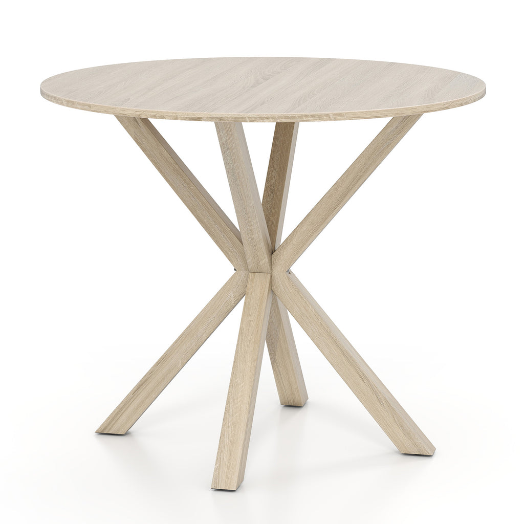 36 Inch Round Dining Table with Pedestal Base - Gray