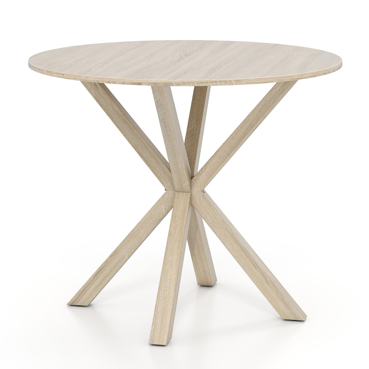 36 Inch Round Dining Table with Pedestal Base - Gray