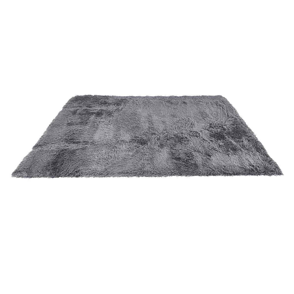 Gray 4x6 Feet Fluffy Soft Shag Rug with Non-slip Grip Dots - Modern Home Decor