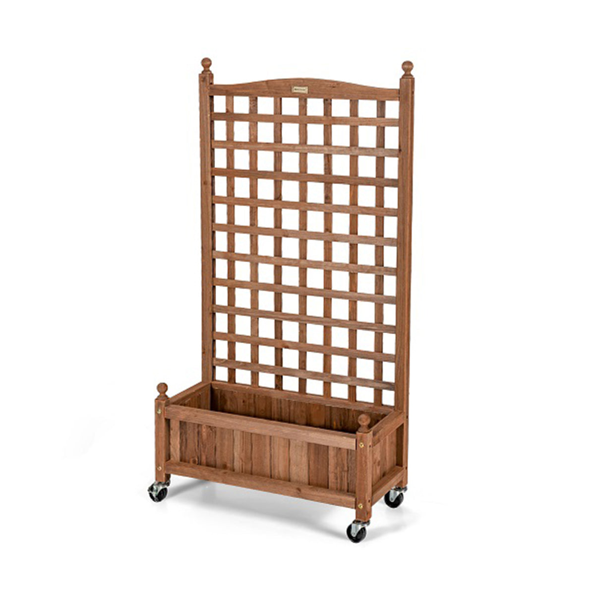 Wood Planter Box with Trellis Weather-resistant Outdoor