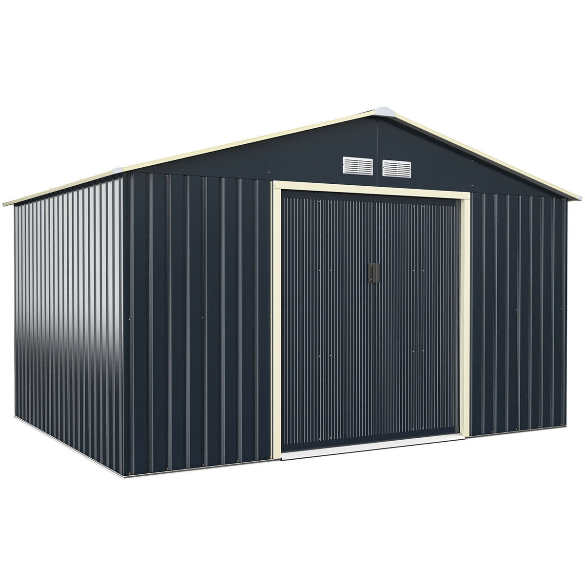 11 x 8 Feet Metal Storage Shed for Garden and Tools with 2 Lockable