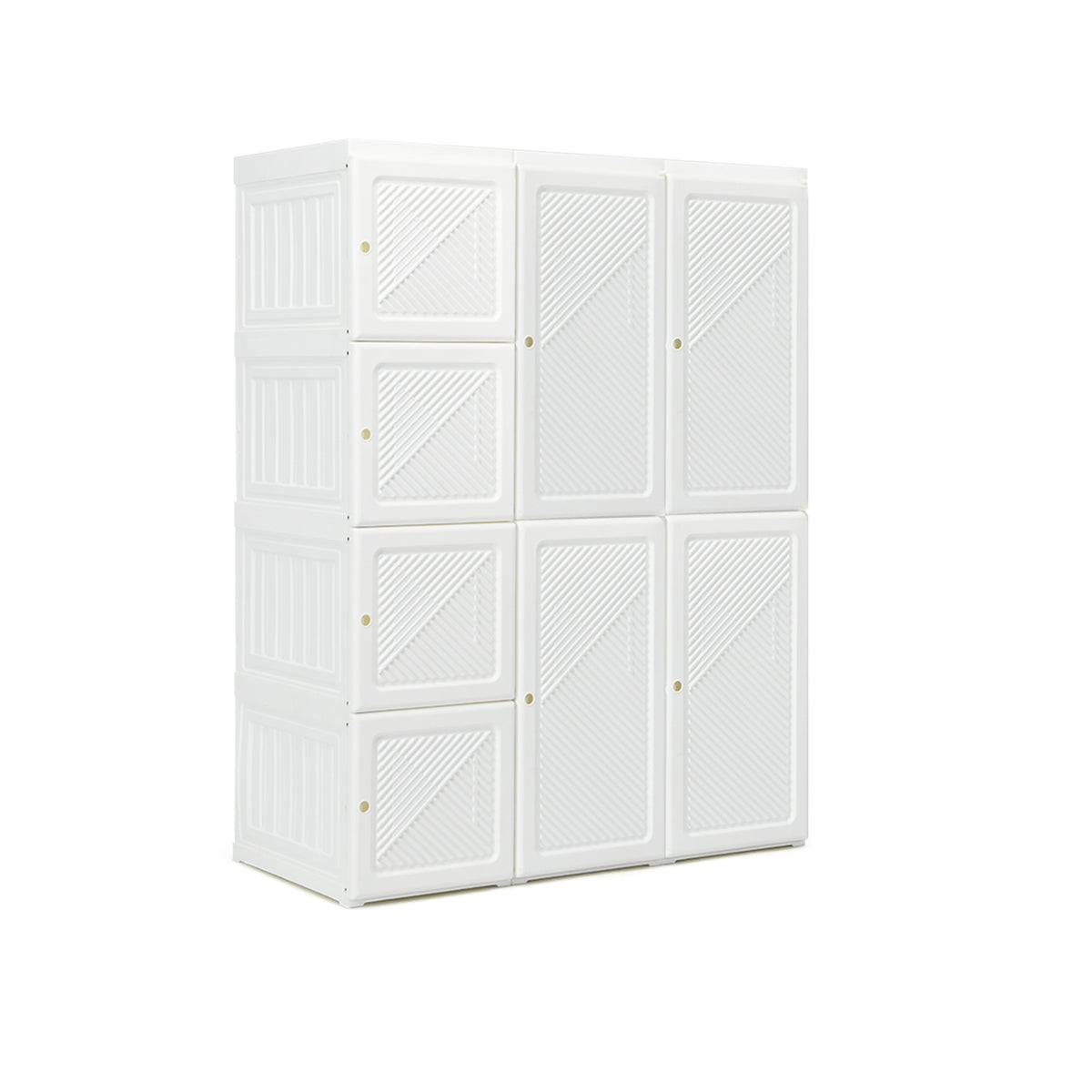 Foldable Closet Organizer with 8 Cubbies & 2 Rods