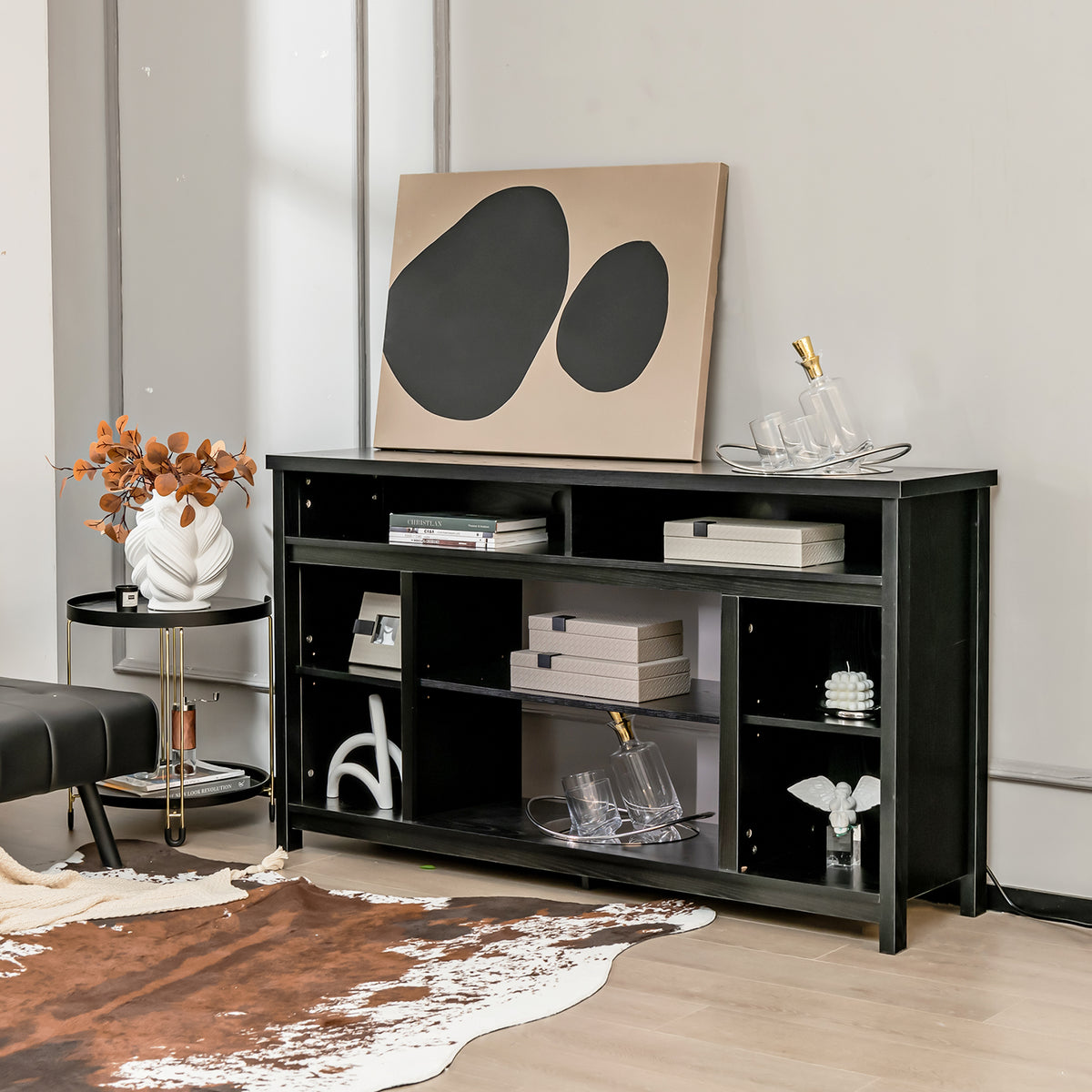 58" Fireplace TV Stand for 65" TV - Black