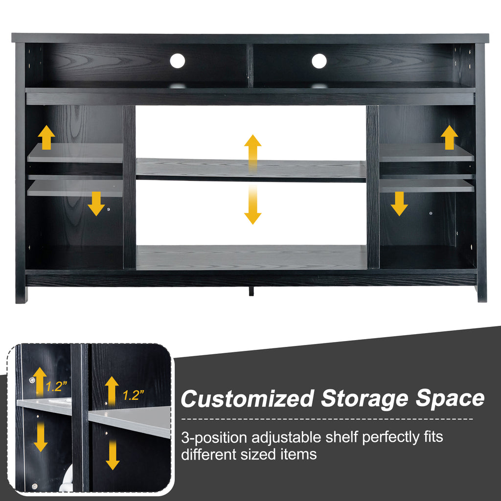 58" Fireplace TV Stand for 65" TV - Black