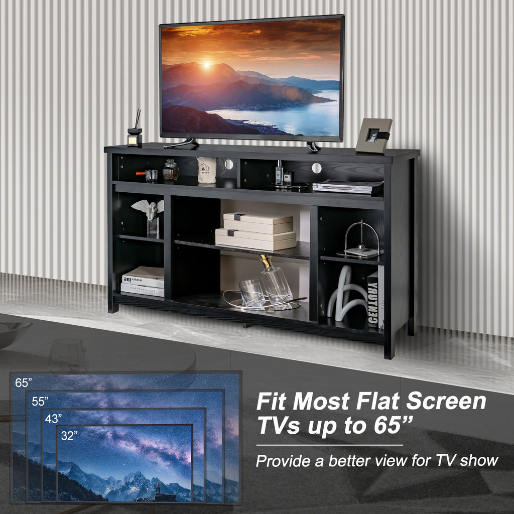 58" Fireplace TV Stand for 65" TV - Black