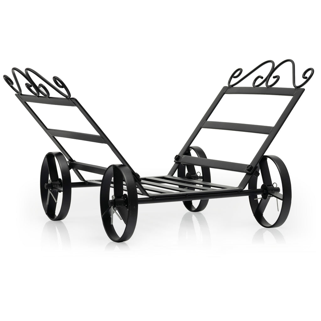 Firewood Rack Decorative Rustproof Steel Fireplace Log Holder with