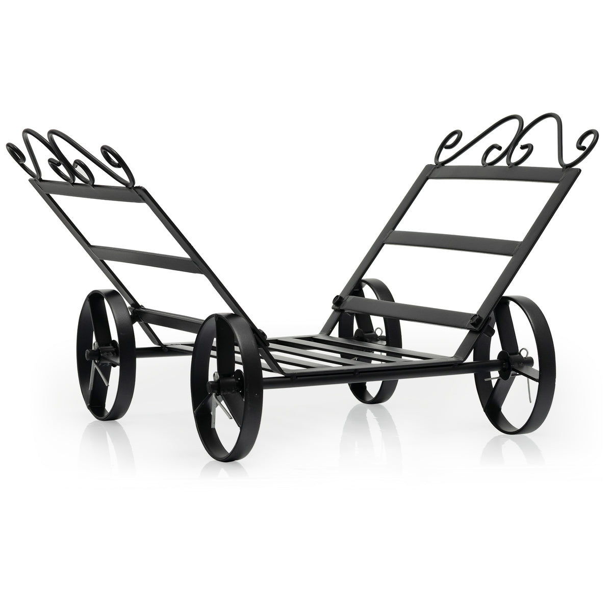 Firewood Rack Decorative Rustproof Steel Fireplace Log Holder with