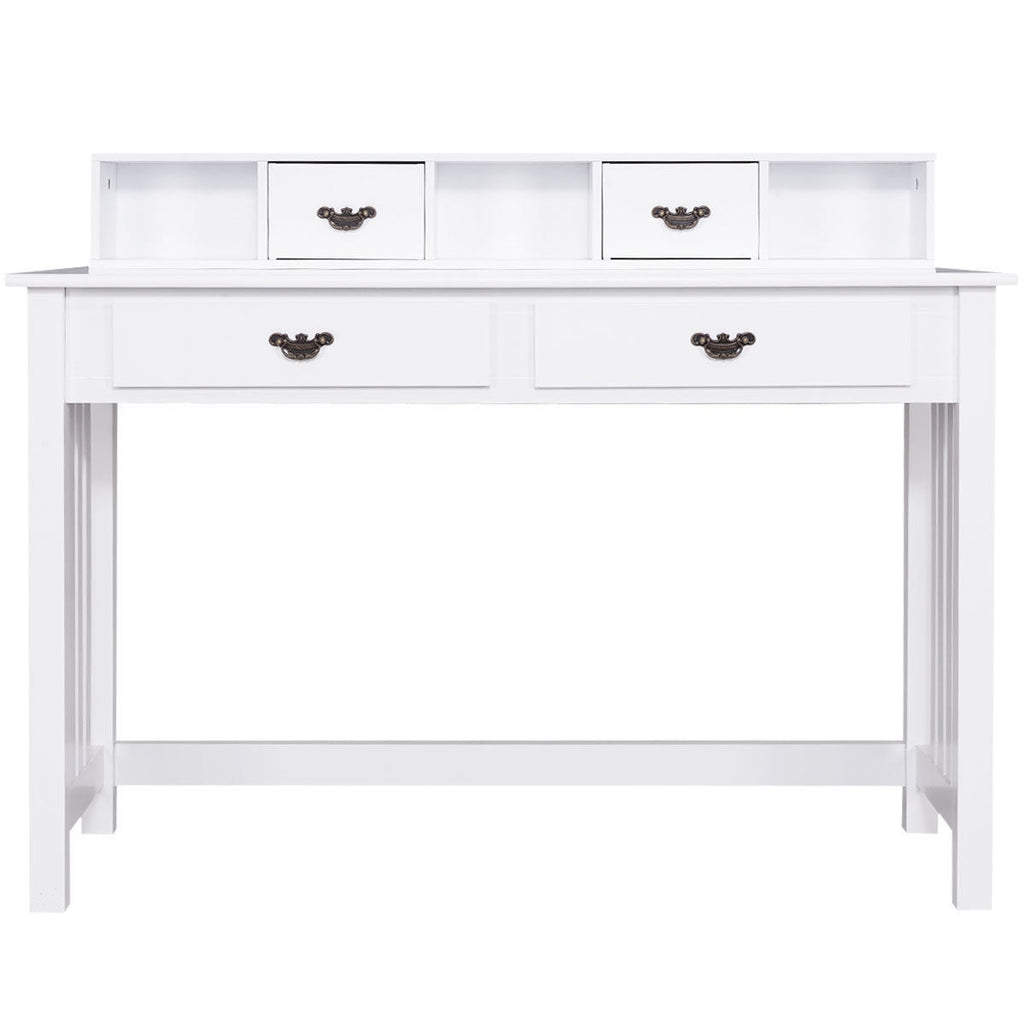 4-Drawer Computer Desk with Floating Organizer