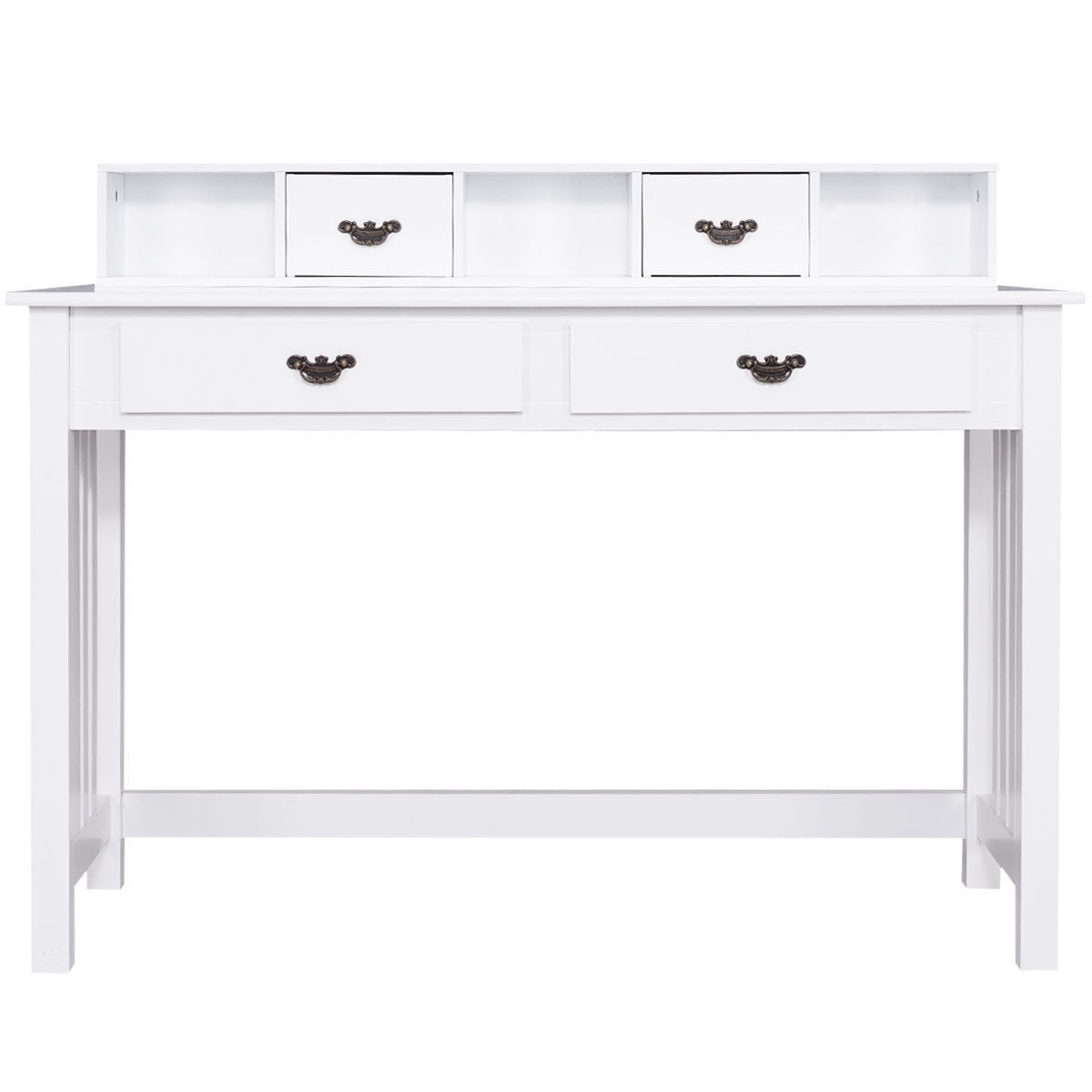 4-Drawer Computer Desk with Floating Organizer