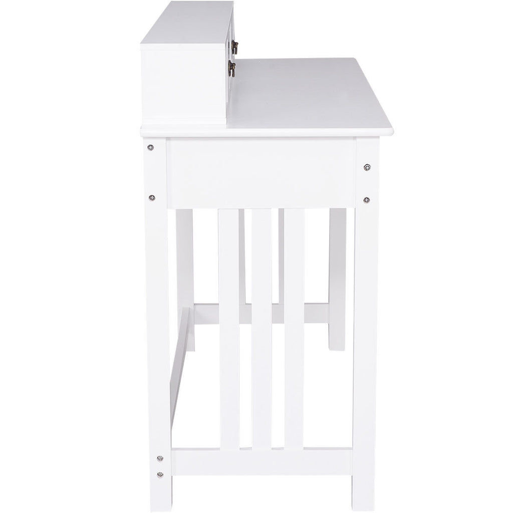 4-Drawer Computer Desk with Floating Organizer
