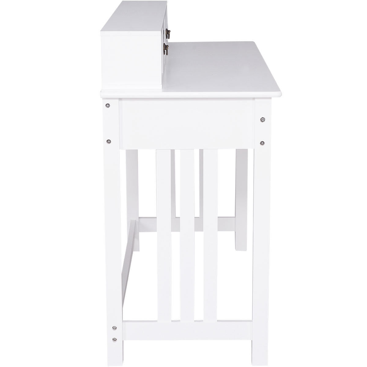 4-Drawer Computer Desk with Floating Organizer