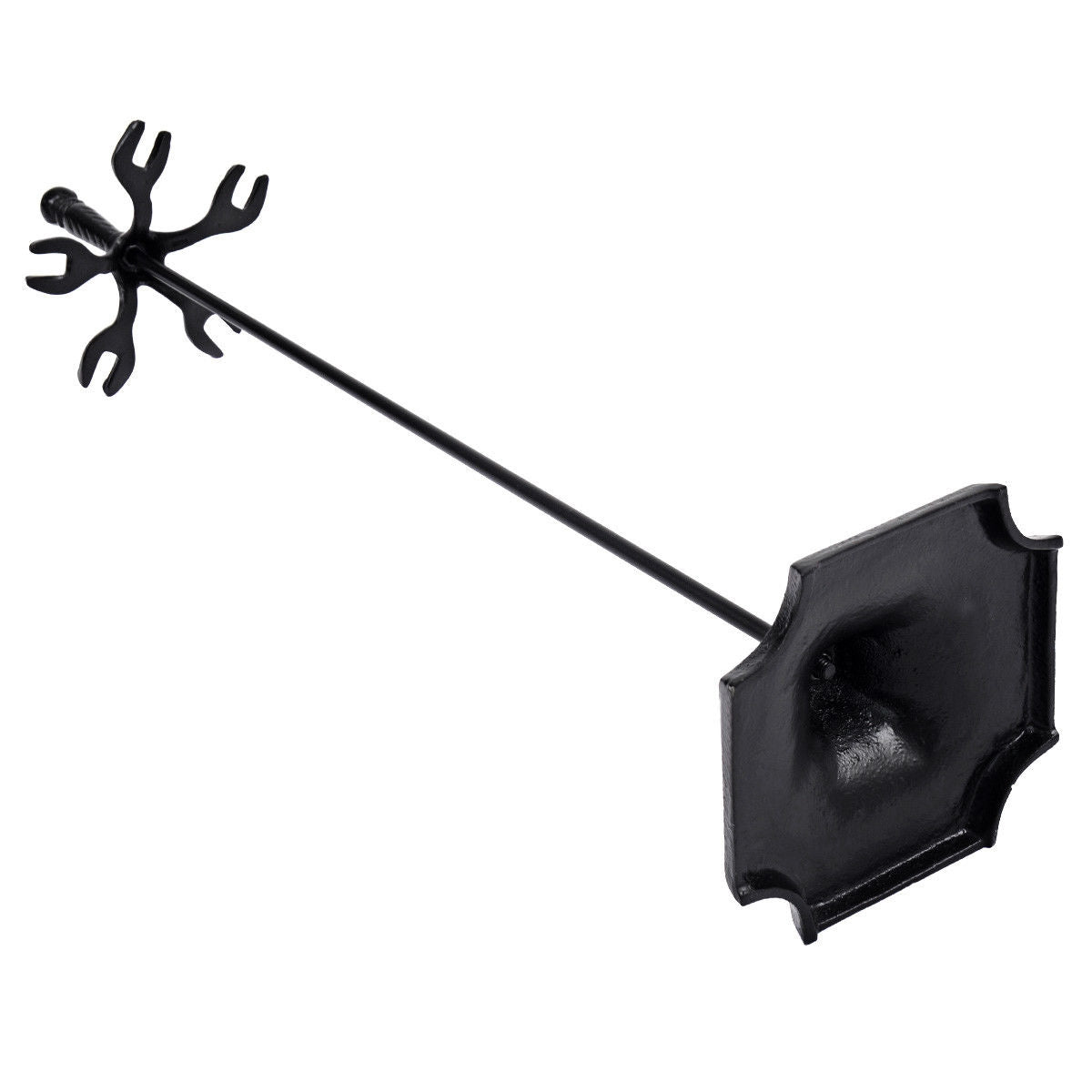 Fireplace Tool Set - 31 Inch 5-Piece Metal Stand, Black