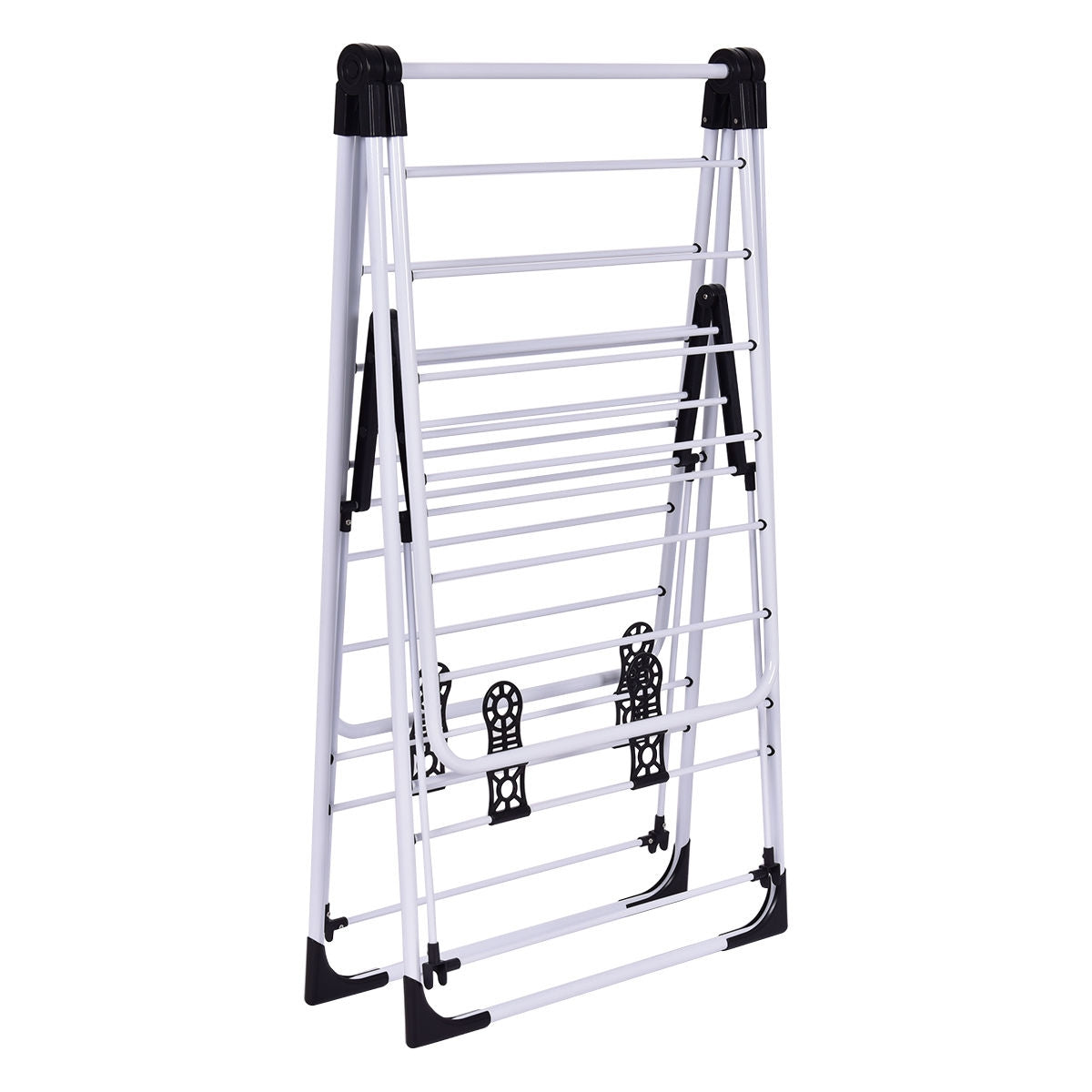 Portable Clothes Drying Rack with Shoe Rack - Adjustable