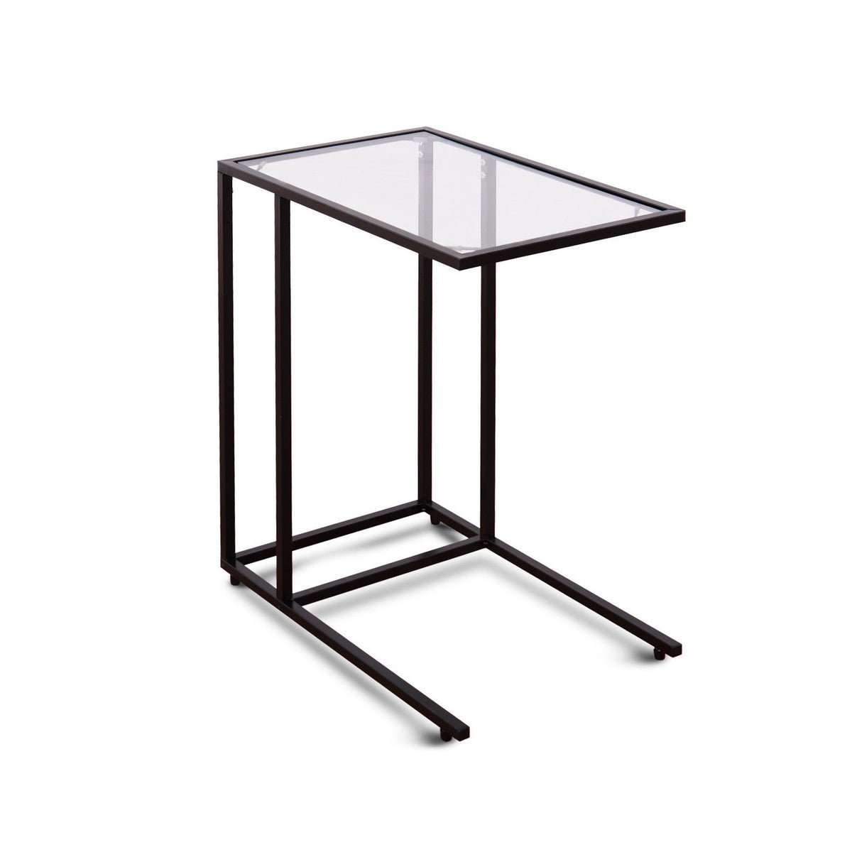Sofa End Table Coffee Side Table - Glass Top