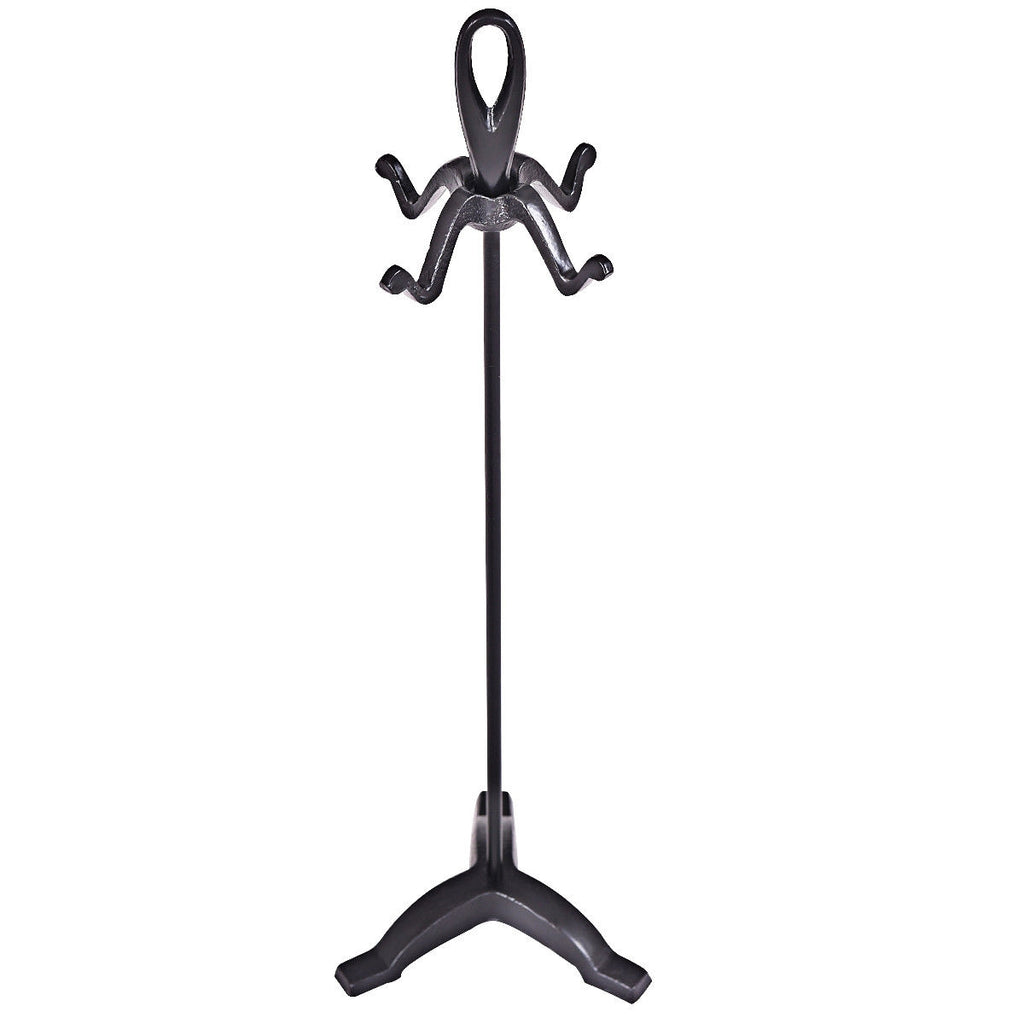 5-Piece Fireplace Tools Set with Stand - Black