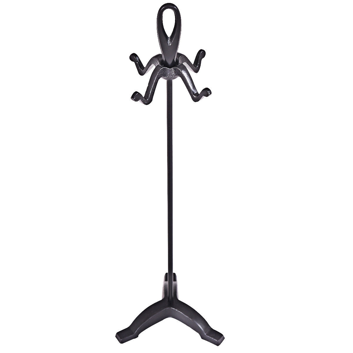 5-Piece Fireplace Tools Set with Stand - Black