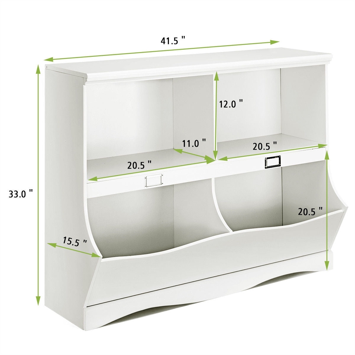 Kids Storage Unit Baby Toy Organizer Children Bookshelf - White