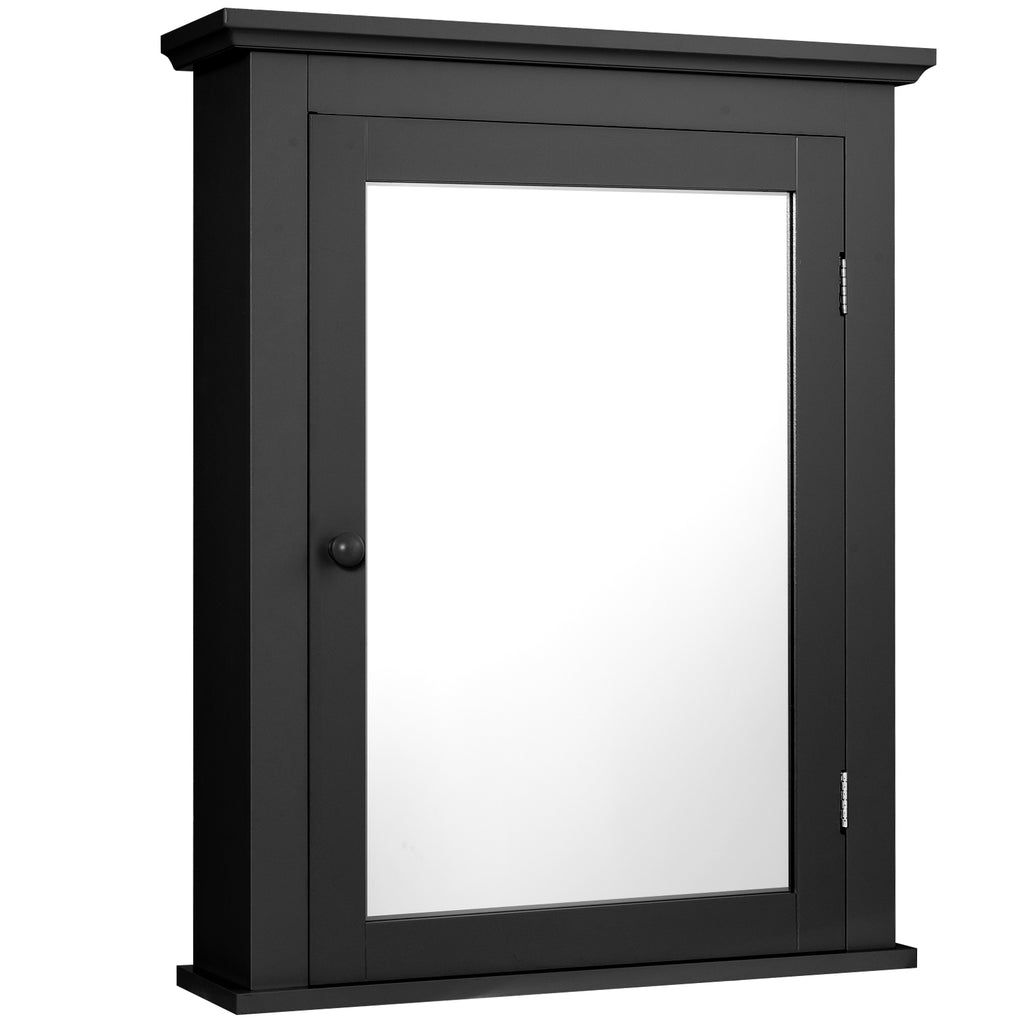 Wall Mount Bathroom Cabinet with One Mirror Single Door Adjustable