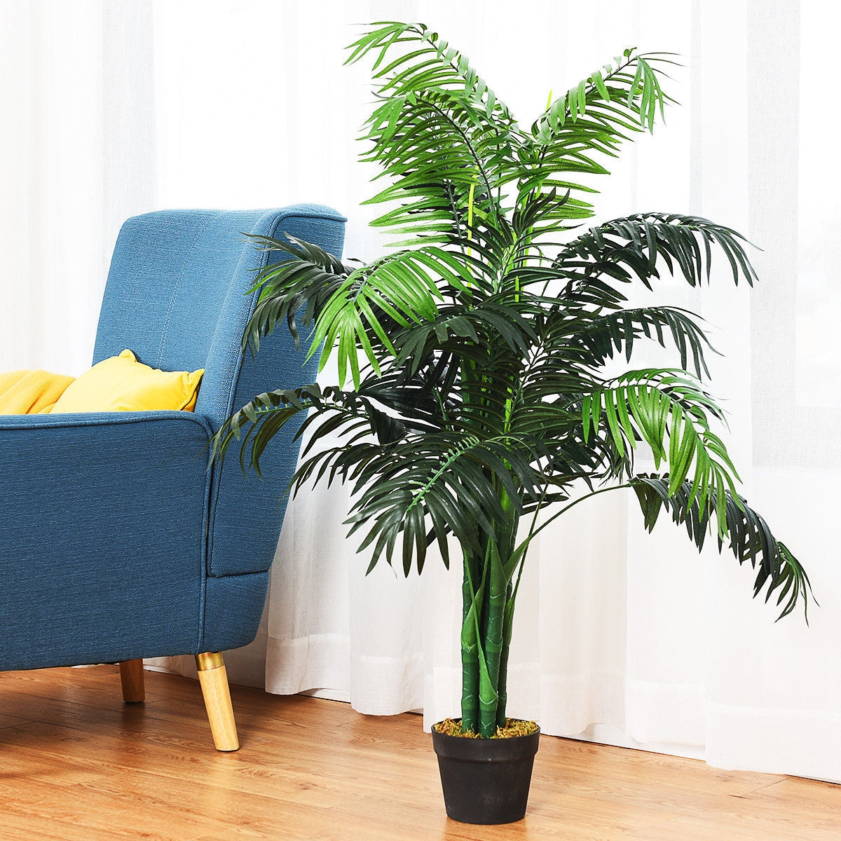 Artificial Areca Palm Tree with Basket - 3.5 Feet Décor Plant for Home & Office