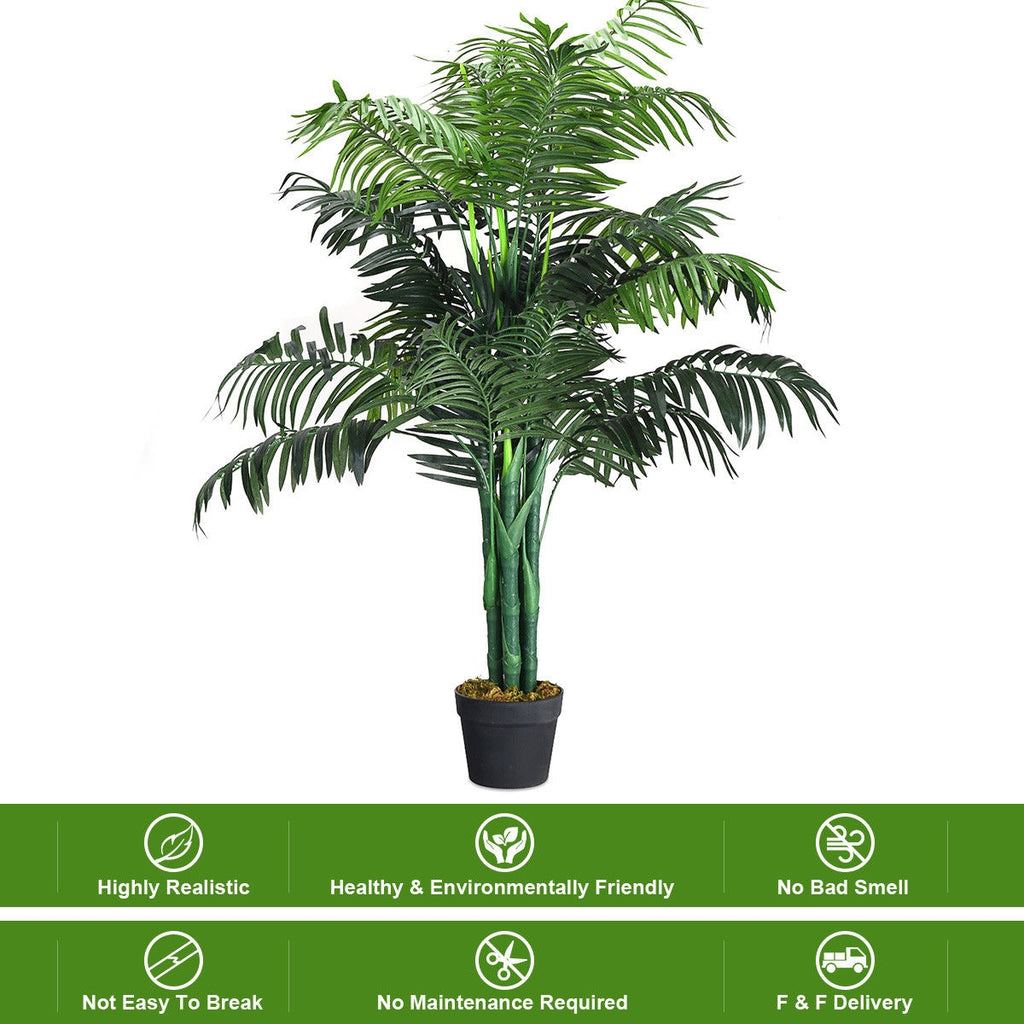 Artificial Areca Palm Tree with Basket - 3.5 Feet Décor Plant for Home & Office