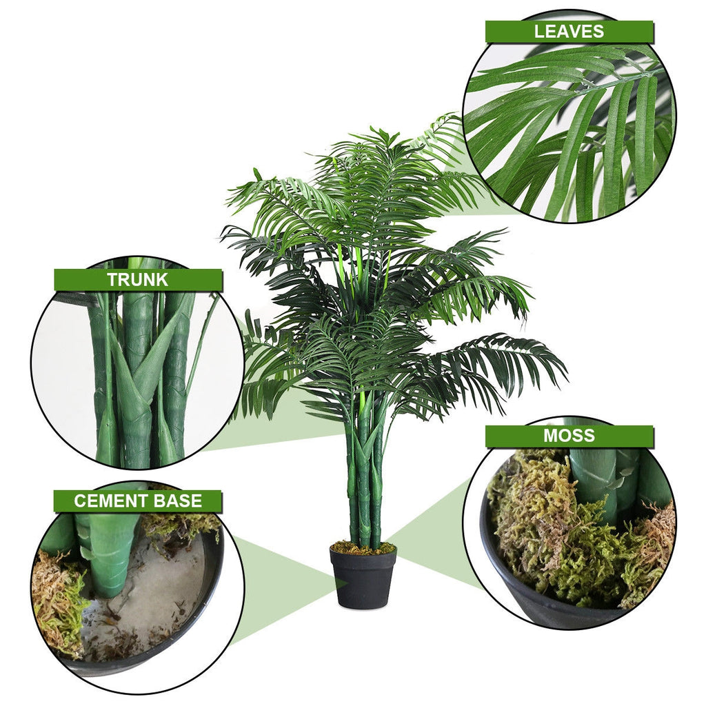 Artificial Areca Palm Tree with Basket - 3.5 Feet Décor Plant for Home & Office