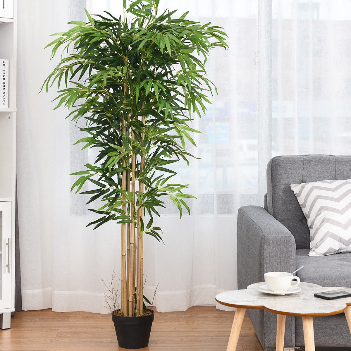 5 Feet Artificial Bamboo Tree - Indoor Outdoor Decorative Plant