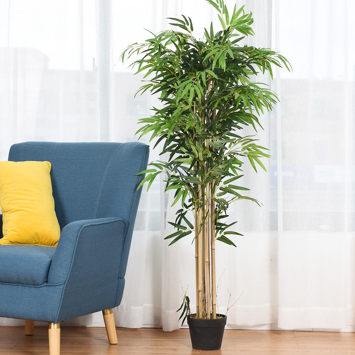 5 Feet Artificial Bamboo Tree - Indoor Outdoor Decorative Plant