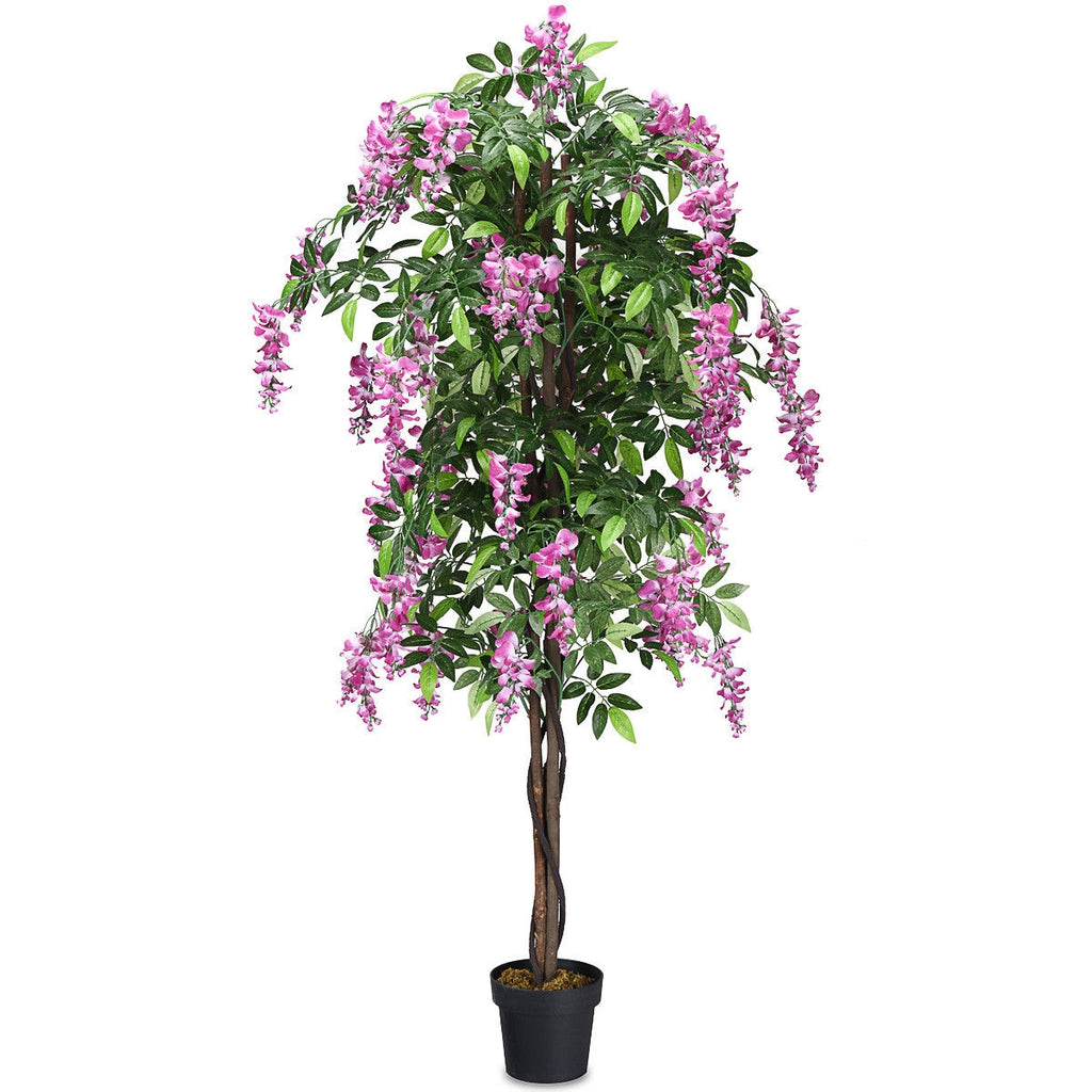 Artificial Wisteria Silk Tree - 6 Feet Indoor-Outdoor with Adjustable Branches - Variation of THIS listing