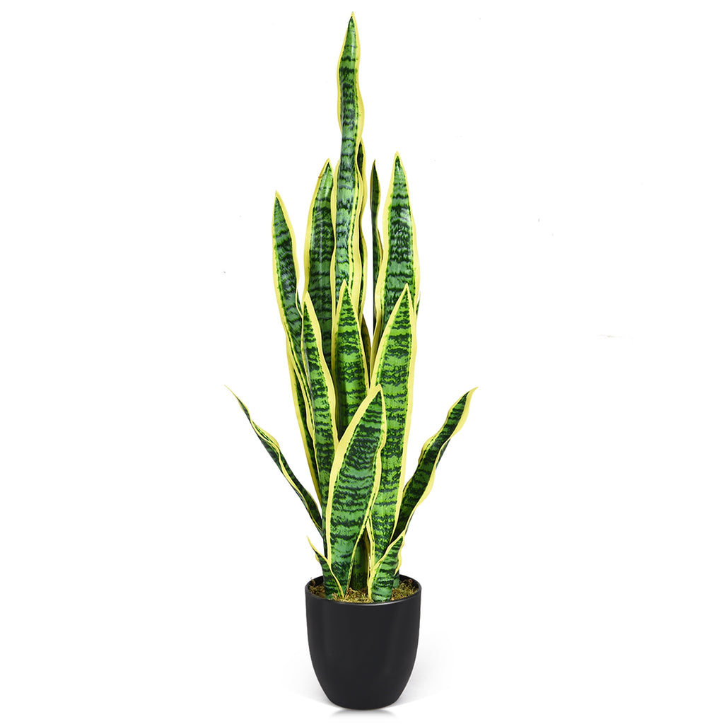 Artificial Rainbow Taro Tree 63 Inch Tall with 11 Faux Leaves - Realistic Indoor Decor - Set of 1
