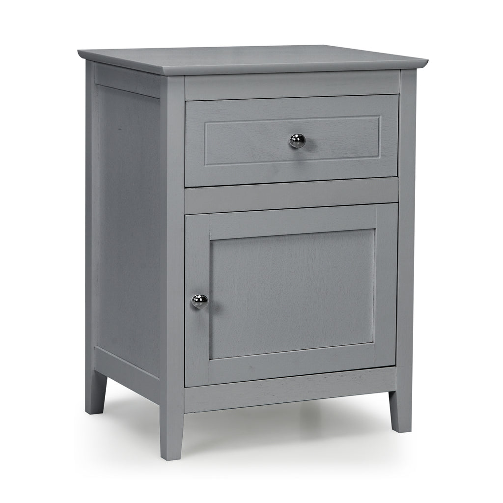 2-Tier Accent Table with Storage, Gray