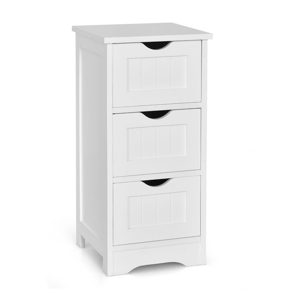 4-Drawer Freestanding Floor Cabinet, Dark Brown