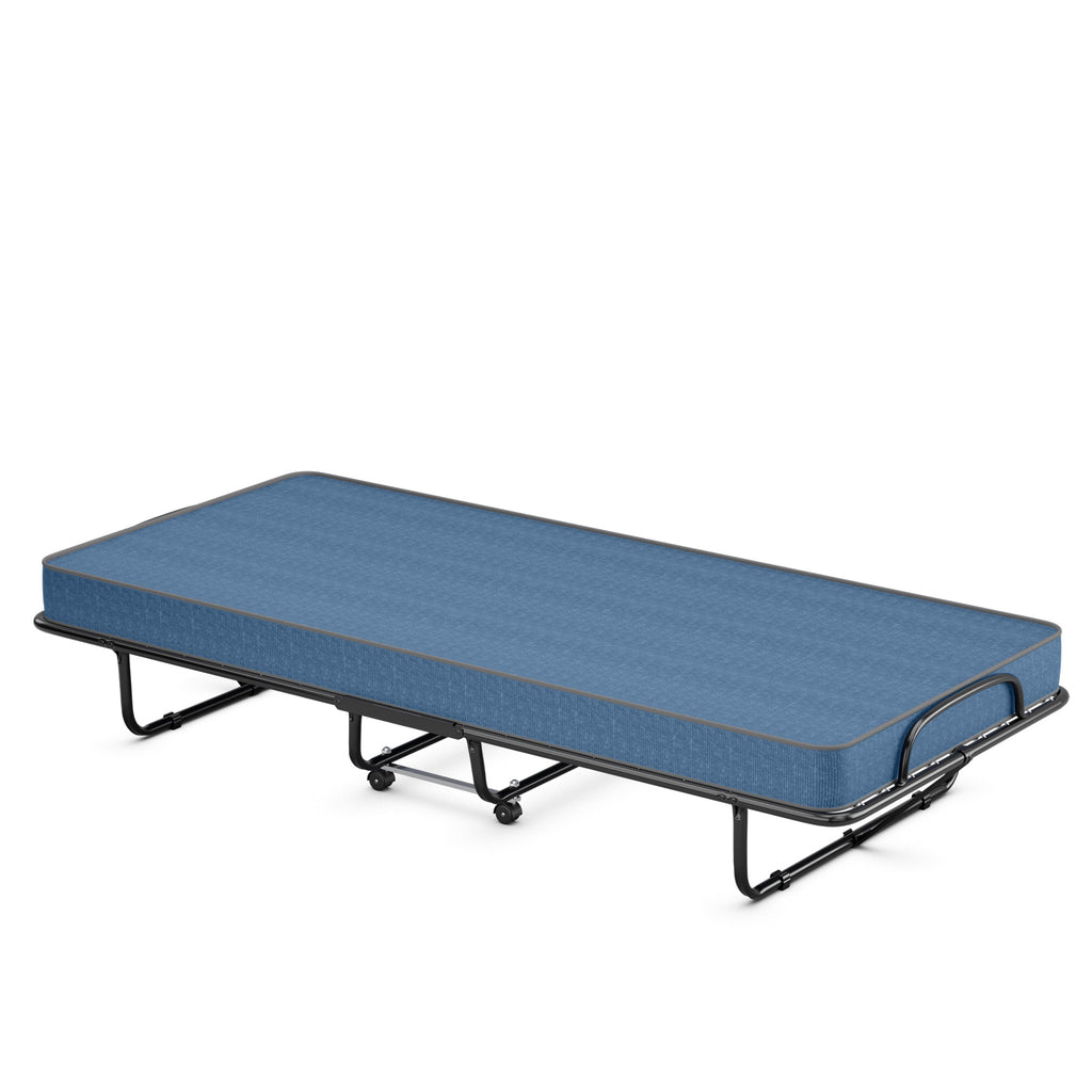 Rollaway Guest Bed with Memory Foam Mattress - Navy