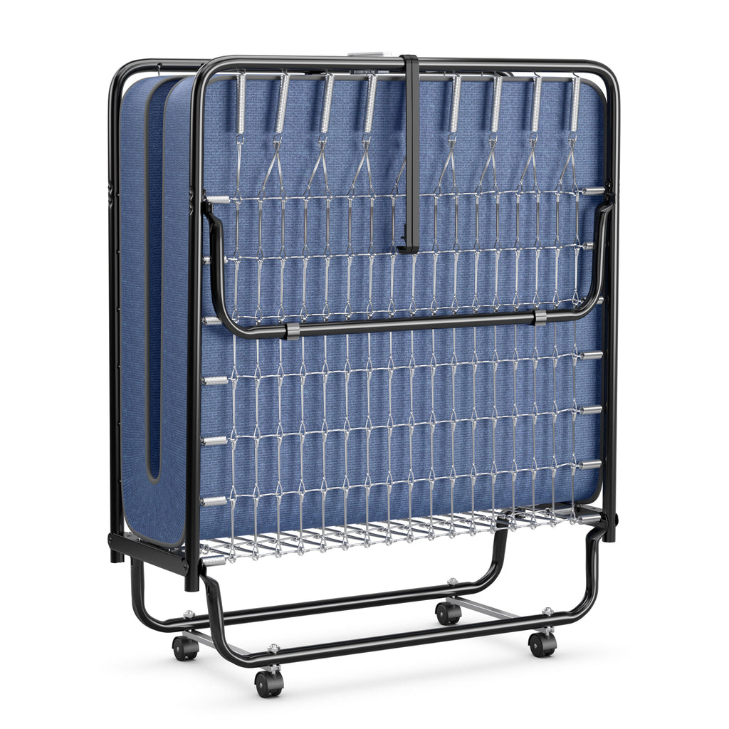 Rollaway Guest Bed with Memory Foam Mattress - Navy