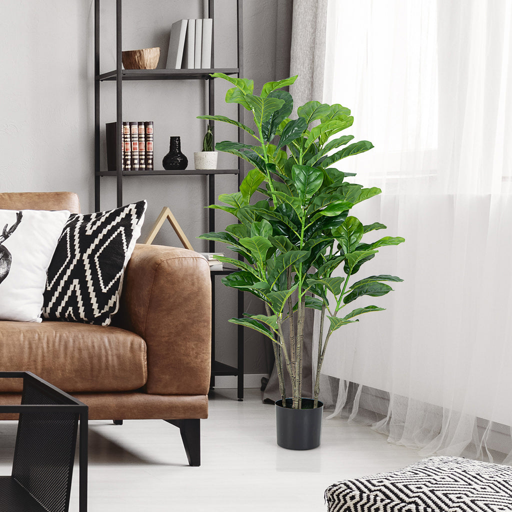 Artificial Fiddle Leaf Fig Tree 51 Inch 2-Pack for Indoor & Outdoor Decor