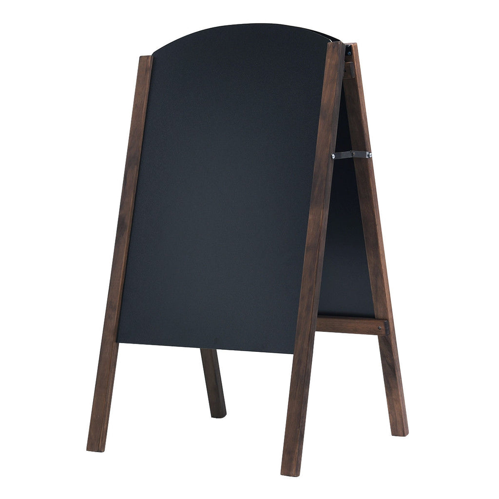 31.5 Inch Wooden A-Frame Sidewalk Signage Chalkboard for Outdoor Advertising
