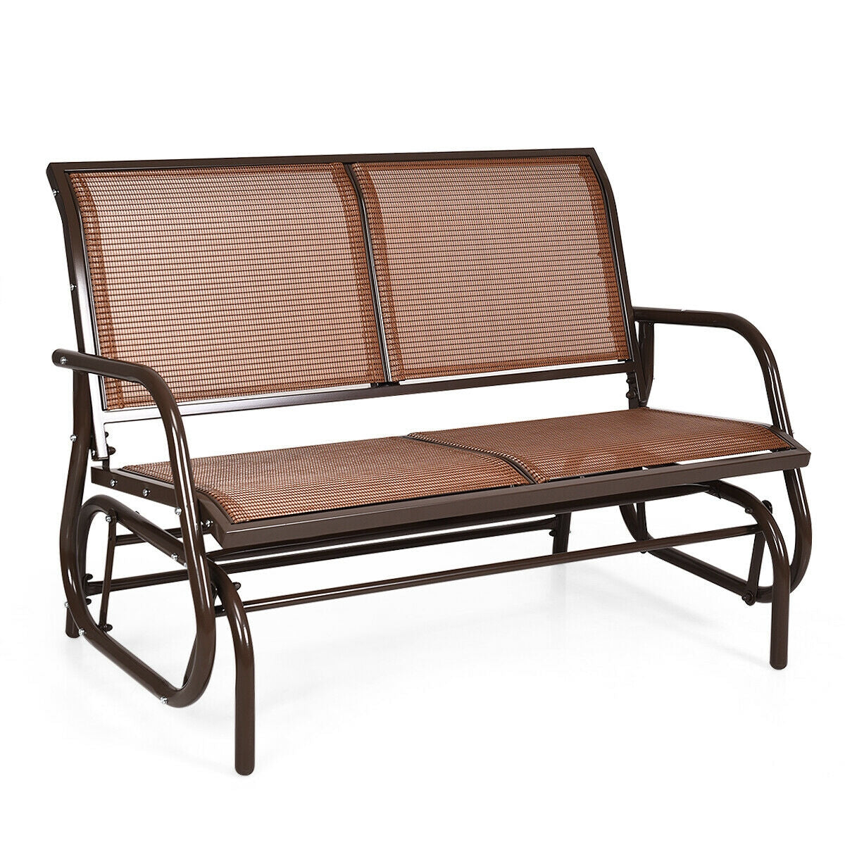 48 Inch Swing Glider Chair Loveseat Rocker - Black