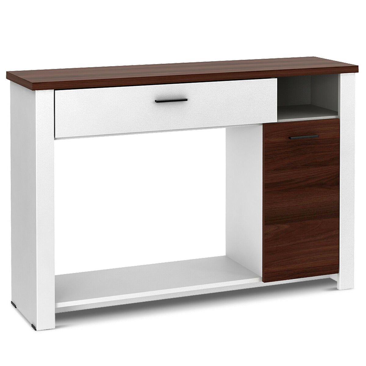 48 Inch Console Table with Drawer and Cabinet Storage