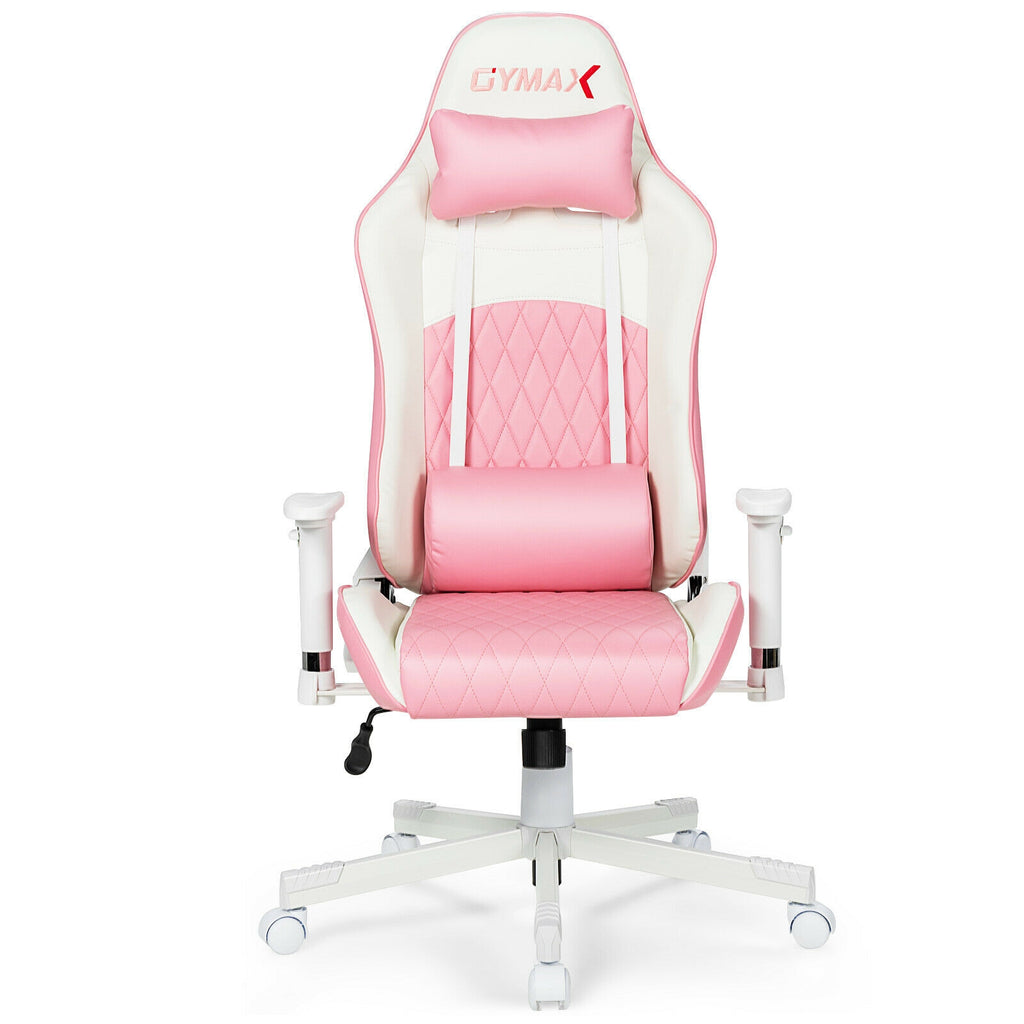 Ergonomic High Back Computer Chair with Headrest - Pink