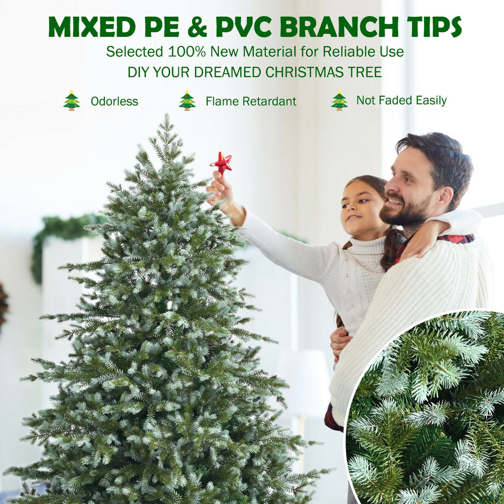 6ft Artificial Christmas Tree with Hinged Sections, Dense Full Branches