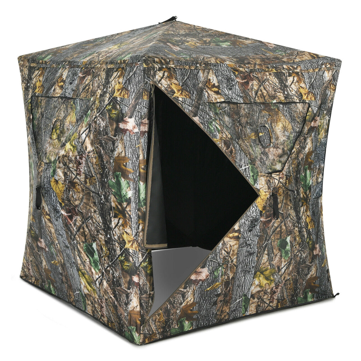 3-Person Hunting Blind Pop-Up Tent with Gun Ports & Mesh Windows